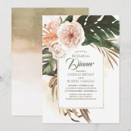 Boho Tropical Floral Wüste Probe Dinner Einladung