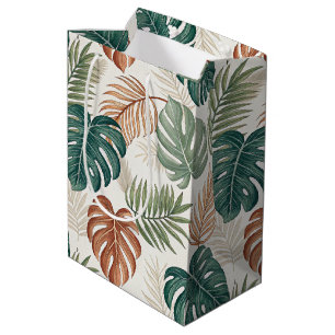 Boho Tropical Leaves  Mittlere Geschenktüte
