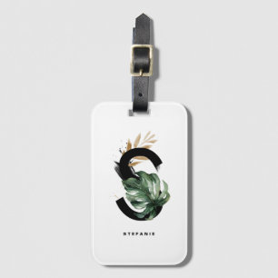 Boho Tropical Montera Letter S Monogram Bridesmaid Gepäckanhänger