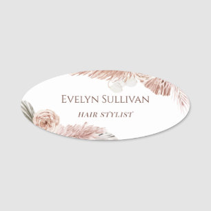 Boho Tropical Name Tag Namensschild
