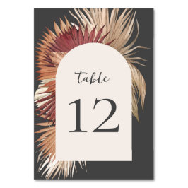 Boho Tropical Oasis Coastal Elegance Gran Café Tischnummer