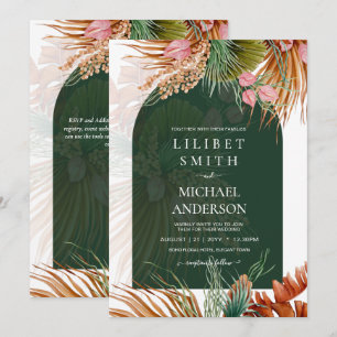 BOHO Tropical Pampas Grass Wedding