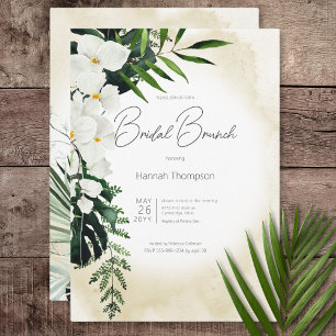 Boho Tropical Sand Watercolor Bridal Brunch Einladung