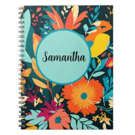 Boho Tropical Spiral Notebook, Samantha Boho Notizblock