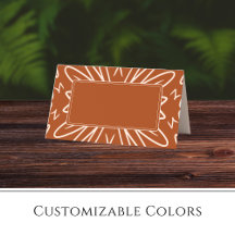 Boho Tropical Terracotta Hochzeiten Platzkarten