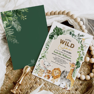 Boho Tropical Wild Party Animals Boy Baby Shower Einladung