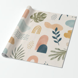 Boho Tropisch Abstrakt Geschenkpapier