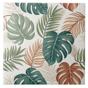 Boho-Tropische Blätter Fliese
