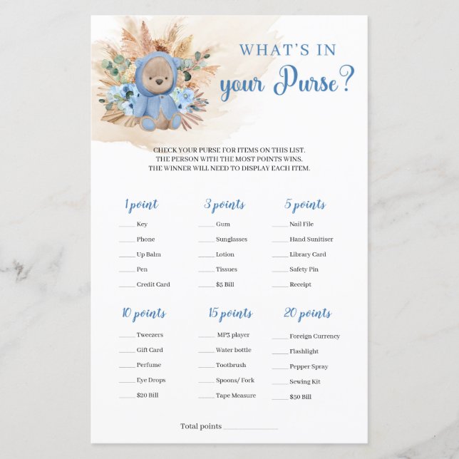 Boho tropische Junge Teddy Bär Was ist in Ihrer Ge (Vorderseite)