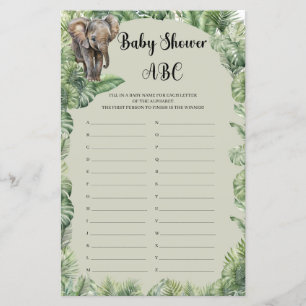 Boho tropische Teddy Bär Pampas Baby Dusche ABC