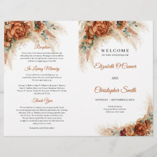 Boho tropische Terracotta Kupfer burgundy Hochzeit