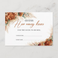 Boho tropische Terracotta Pampas Wie viele Kisses