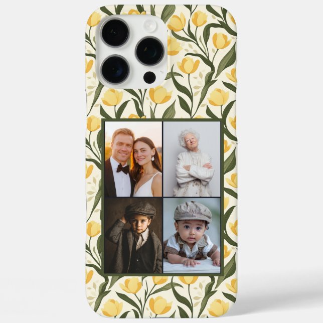 Boho-Tulpen-Personalisierbare Foto-iPhone-Hülle Case-Mate iPhone Hülle (Rückseite)