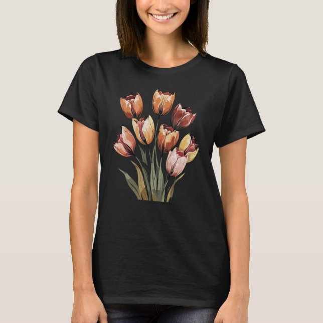Boho Tulpen T-Shirt (Vorderseite)
