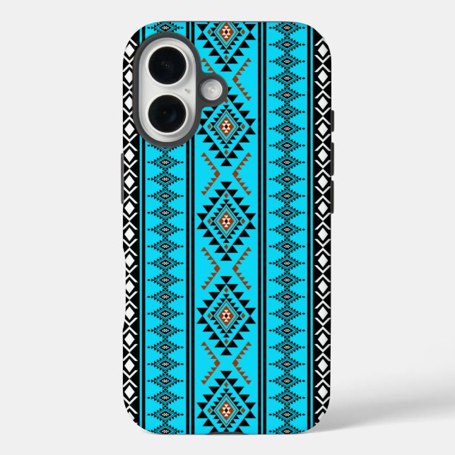 Boho Turquoise Tribal iPhone Case (Rückseite)