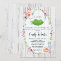 Boho Two Peas in einer Pod Twins Baby Dusche