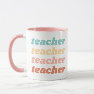 Boho Typographic Teacher Apprecision Tasse