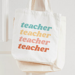 Boho Typographic Teacher Apprecision Tragetasche