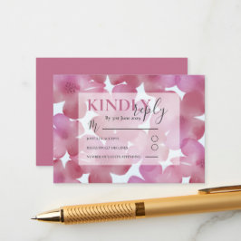 Boho UAWG Blush Pink Floral Watercolor Wedding En Begleitkarte