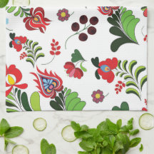 Boho Ungarisches Volksblumen-Design für Zuhause od