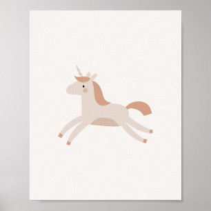 Boho Unicorn Baby Girl Kinderzimmer Poster