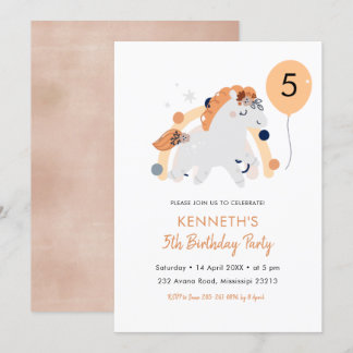 Boho Unicorn Einladung zum Geburtstag