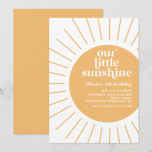 Boho unser kleiner Sonnenschein Geburtstag Einladung