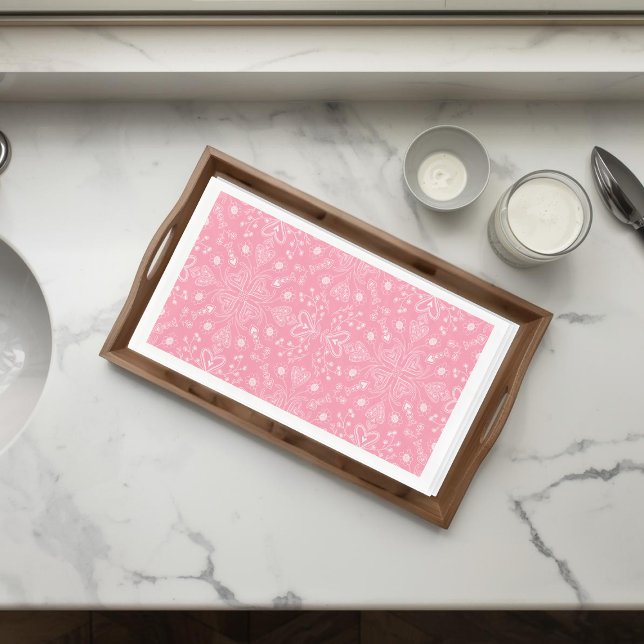 Boho Valentine Garden Paper Guest Towels Serviette (Von Creator hochgeladen)