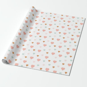Boho Valentine's Day Pastel Liebe Herz Geschenkpapier