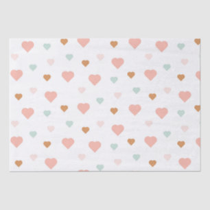 Boho Valentine's Day Pastel Liebe Herz Wrapping P Seidenpapier
