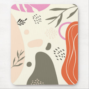 Boho verlasse Art Spiral Foto Notebook Mousepad