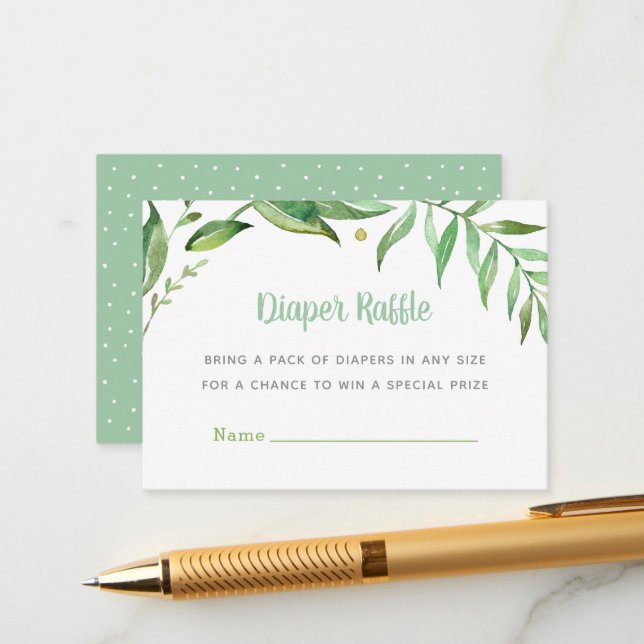 Boho Verlasse Babydusche-Windelwaschkarte Begleitkarte (Vorderseite/Rückseite Beispiel)