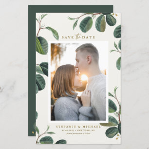 Boho Verlasse Botanisches ElfenbeinFoto Save the D