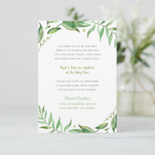 Boho Verlasse Langstrecken-Babydusche Begleitkarte