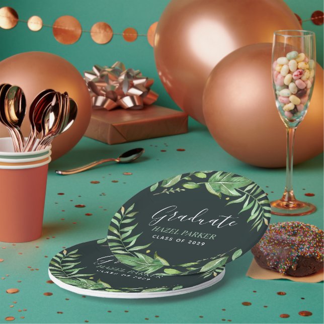 Boho Verlasse Personalisierten Abschluss Pappteller (Multi)