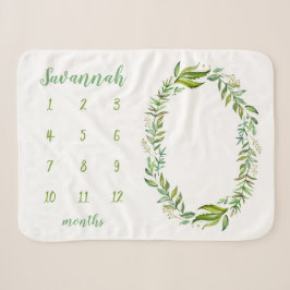 Boho Verlasse Personalisiertes Baby Milestone Foto Sherpadecke