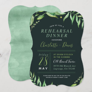 Boho Verlasse Probe Dinner Einladung