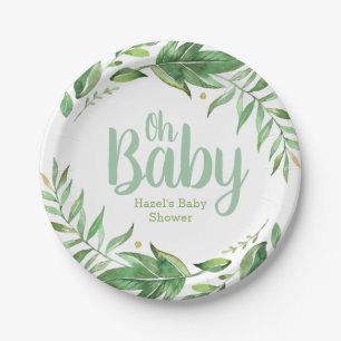Boho Verlasst Personalisierte Babydusche Pappteller