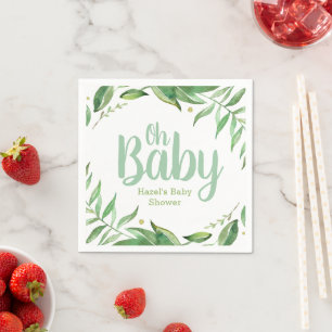 Boho Verlasst Personalisierte Babydusche Serviette