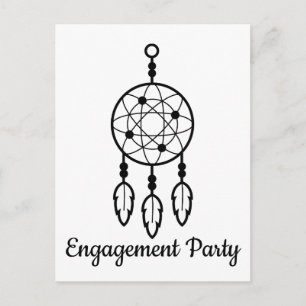 Boho-Verlobungsparty-Traumfänger-Hochzeit-Stammes- Postkarte