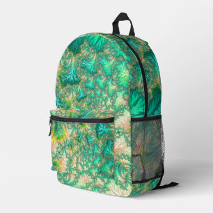Boho-verschwommene, trippige, fraktale, abstrakte bedruckter rucksack