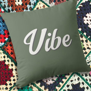 Boho-Vibe Oliven Grün Minimalistisches Wohnheimzim Kissen