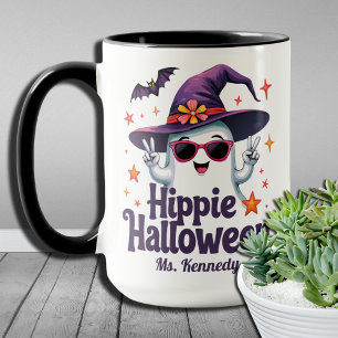 Boho-Vibes Hippie Groovy Spooky Season Halloween Tasse