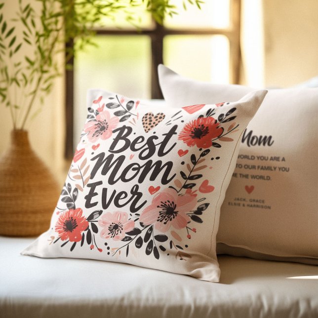 Boho Vibes Hübsch Floral 'Beste Mama je' Kissen (Von Creator hochgeladen)