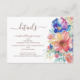 Boho Vibrant-Blume-Abschlusskarte Begleitkarte