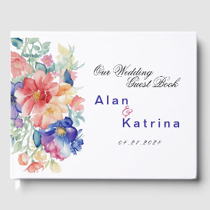 Boho Vibrant Blume Gästebuch