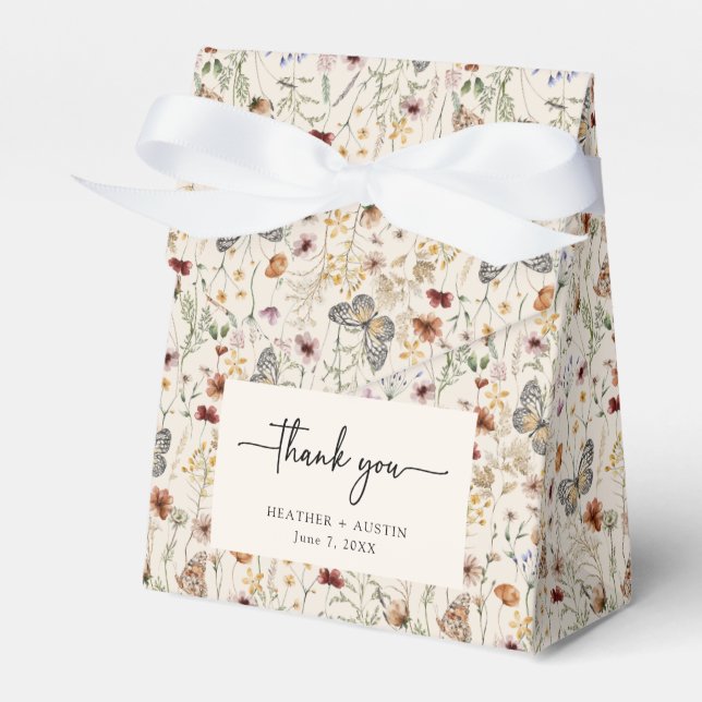 Boho Vielen Dank Geschenkschachtel (Vorderseite)