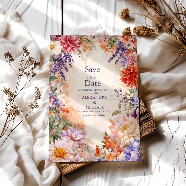 Boho Viktorianisch Royal Floral Wedding Save The Date (Von Creator hochgeladen)