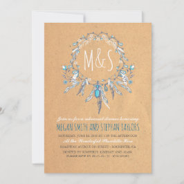 Boho Vintag Dreamcader Probe Abendessen Einladung