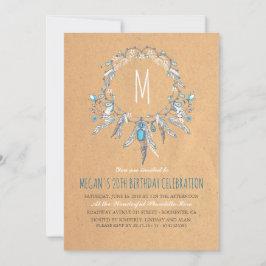 Boho Vintag Dreamcather Birthday Party Einladung